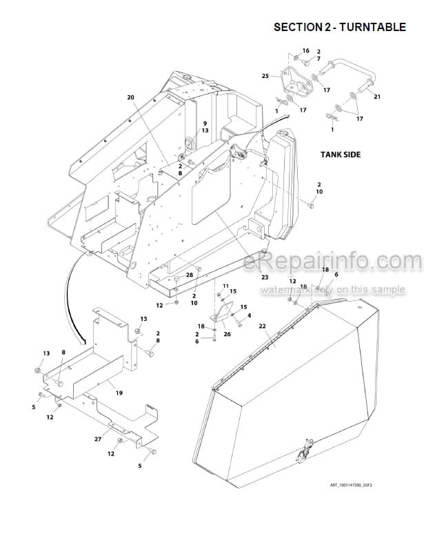 Photo 1 - JLG 340AJ Illustrated Parts Manual Boom Lift 3121739 SN2