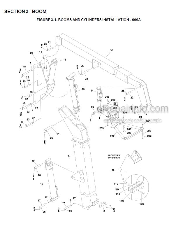 Photo 12 - JLG 600A 600AJ Illustrated Parts Manual Boom Lift 3121617 SN4
