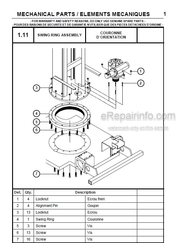 Photo 1 - JLG Grove Delta Toucan 860 Spare Parts Manual Mast Boom Lift MA0088-00
