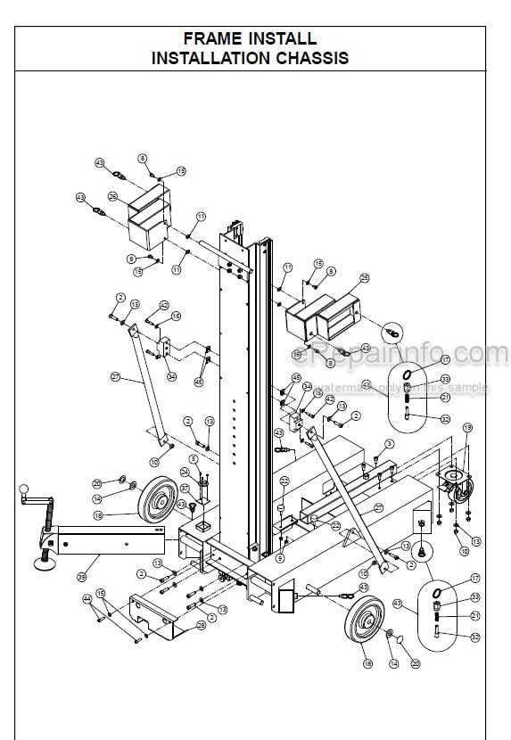 Photo 3 - JLG Grove P25AC P25DC Spare Parts Manual Mast Boom Lift