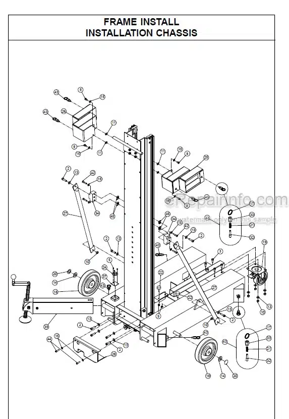 Photo 1 - JLG Grove P25AC P25DC Spare Parts Manual Mast Boom Lift
