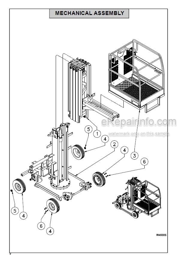 Photo 6 - JLG Grove VM2639E Spare Parts Manual Mast Boom Lift