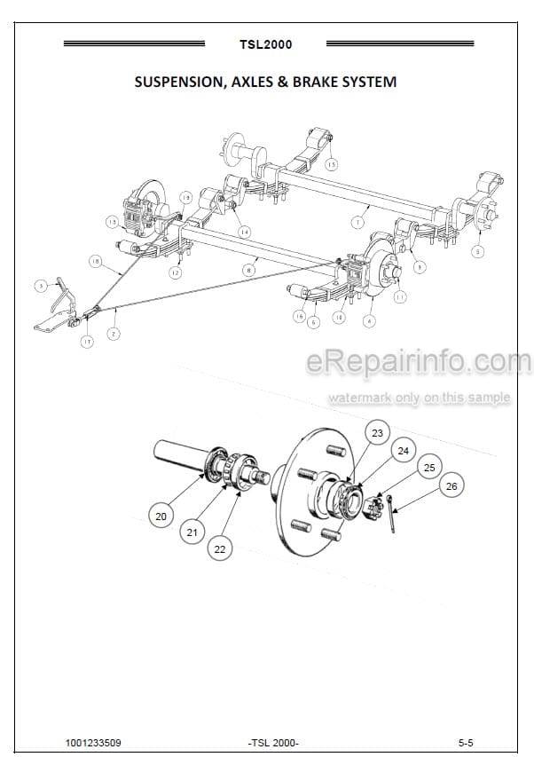 Photo 3 - JLG TSL 2000 Illustrated Parts Manual Scissor Lift Trailer 1001233509