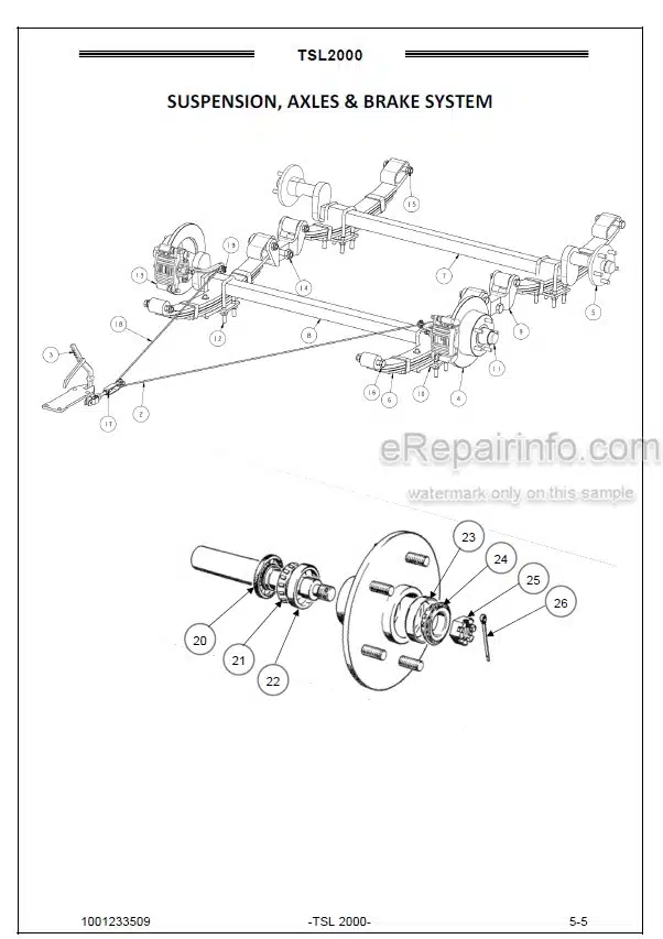 Photo 1 - JLG TSL 2000 Illustrated Parts Manual Scissor Lift Trailer 1001233509