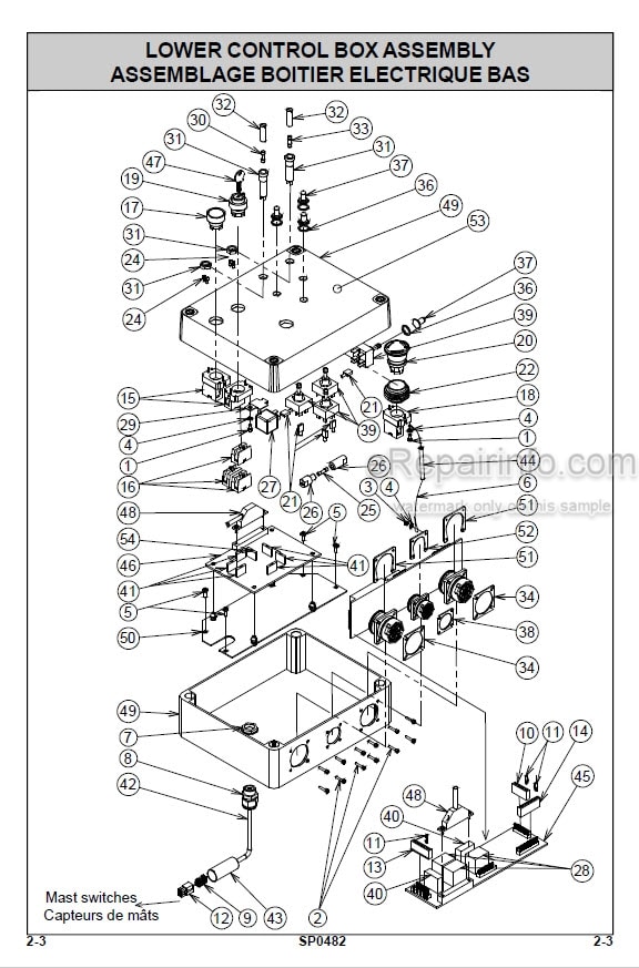 Photo 5 - JLG V2642E Spare Parts Manual Mast Boom Lift MA0232-04