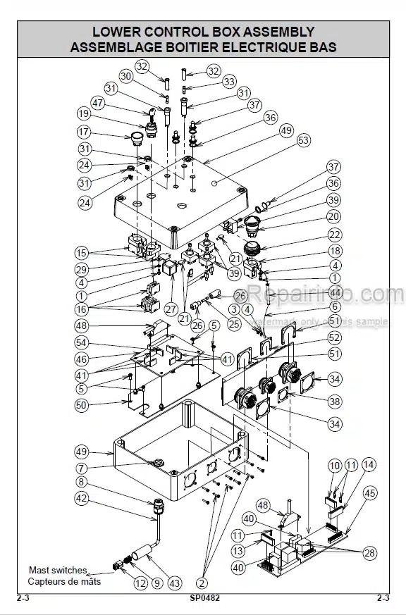 Photo 2 - JLG V2642E Spare Parts Manual Mast Boom Lift MA0232-04