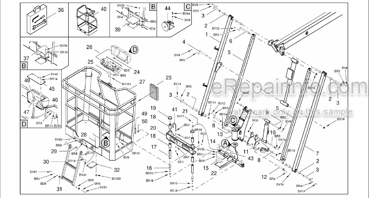 Photo 6 - JLG X17JP-2 X500AJ-2 Illustrated Parts Manual Compact Crawler Boom Lift 3121613