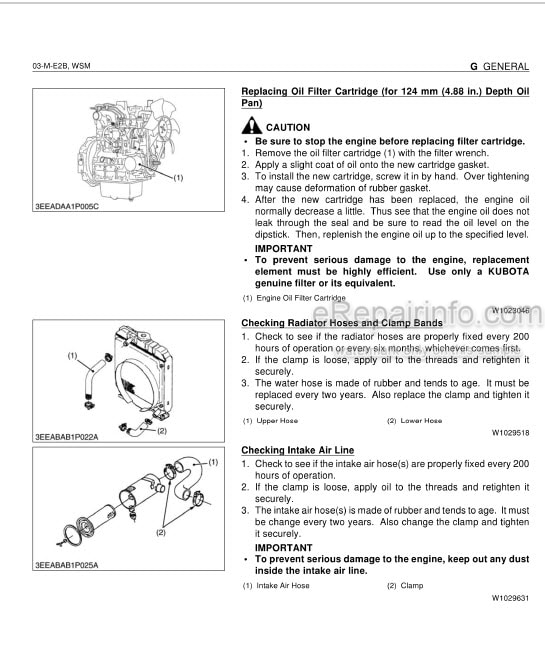 Photo 7 - Kubota 03-M-E2B Series Workshop Manual Diesel Engine 9Y011-02813
