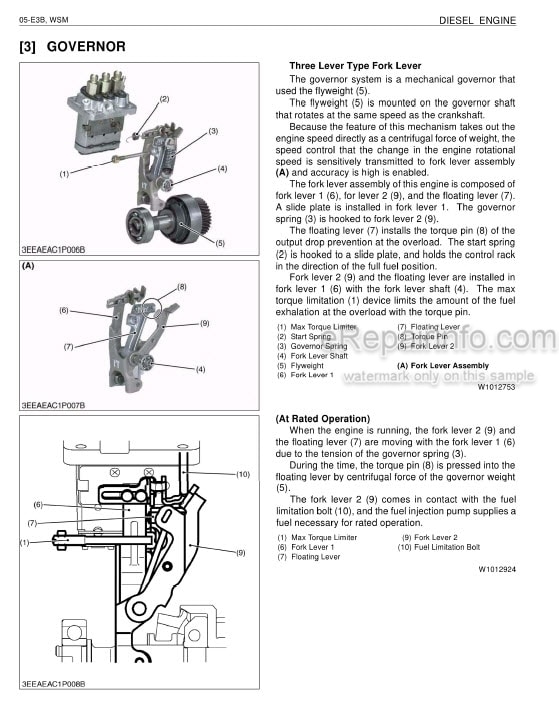 Photo 5 - Kubota 05-E4B 05-E4BG Series Workshop Manual Diesel Engine 9Y111-07844