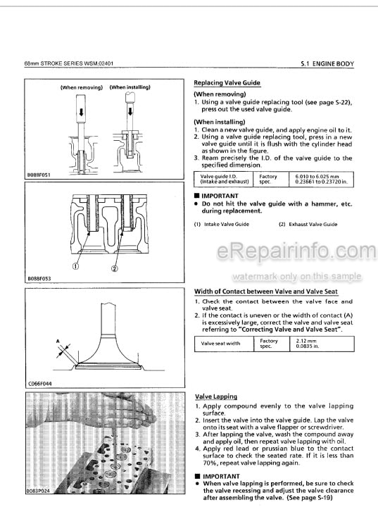 Photo 10 - Kubota 68MM Stroke SM Series Workshop Manual Diesel Engine 97897-02401