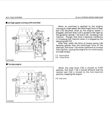 Photo 4 - Kubota 92.4MM Stroke 03 Series Workshop Manual Diesel Engine 9Y011-02460