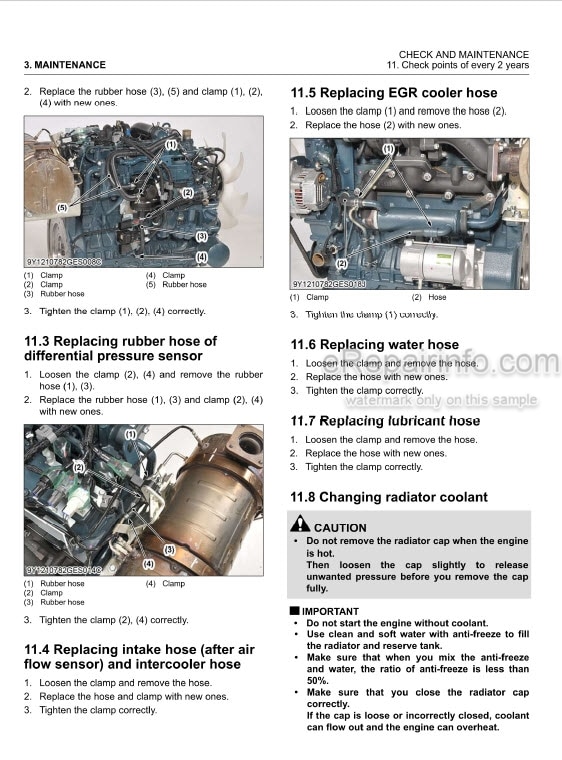 Photo 1 - Kubota D1803-CR-E4 To V2403-CR-TIE4 Workshop Manual Diesel Engine 9Y111-07828