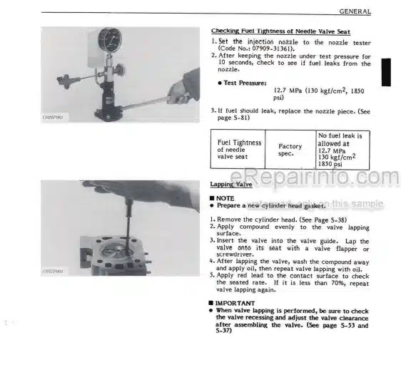 Photo 2 - Kubota RK Series Workshop Manual Diesel Engine 9Y011-02650