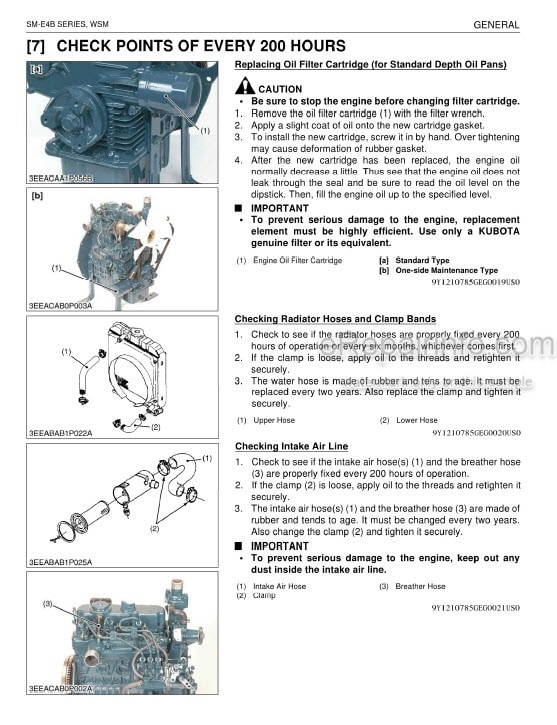 Photo 5 - Kubota V3-E3B V3-E3CB V3-E3BG Series Workshop Manual Diesel Engine 9Y111-01045