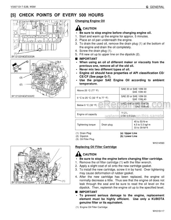 Photo 10 - Kubota V3307-DI-T-E2B Workshop Manual Diesel Engine 9Y111 -03162