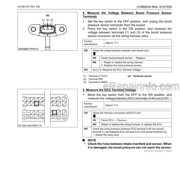 Photo 1 - Kubota V6108-CR-TIE4 Diagnosis Manual Common Rail System 9Y110-01860