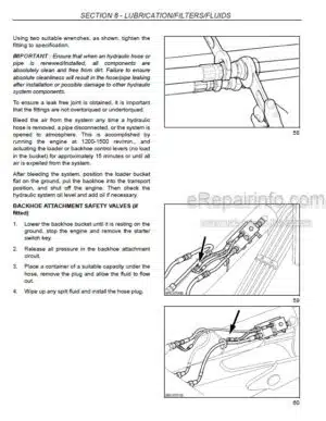 Photo 10 - Fiat-Kobelco B95 B100 B110 B200 4WS Operation And Maintenance Instruction Manual Backhoe Loader 604.21.171.01