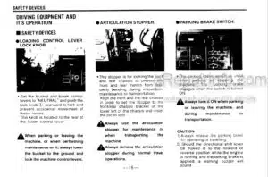 Photo 1 - Kobelco LK650II Operators Manual Wheel Loader S2RE1007E-01