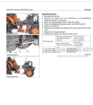Photo 6 - Kubota B3150HSD B3150SUHSD B3150HSDCC Workshop Manual Tractor 9Y111-11073