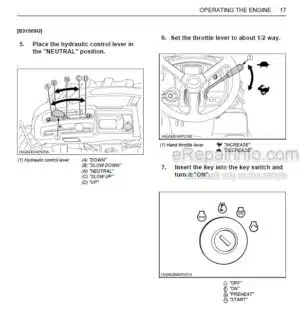 Photo 5 - Kubota D905-E To V1505-TE Operators Manual Diesel Engine 16622-8916-8