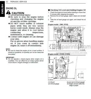 Photo 9 - Kubota J106-STD To J320-AUS Operators Manual Diesel Generator G3907-8911-5