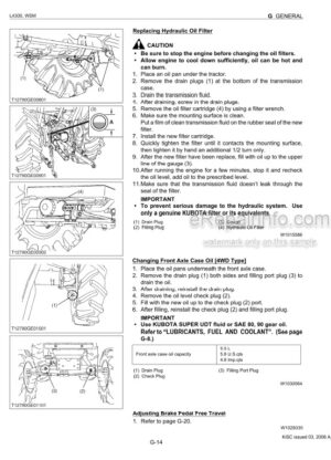 Photo 6 - Kubota L4400 Workshop Manual Tractor 9Y011-13502
