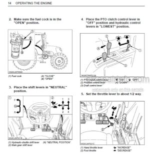 Photo 6 - Kubota M96SDTM Operators Manual Tractor 3N470-9971-2