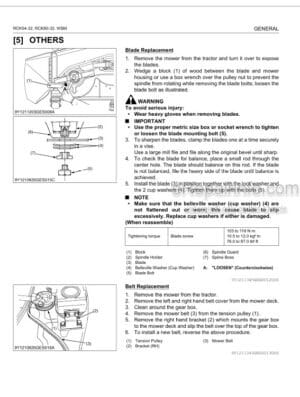 Photo 6 - Kubota T1400 T1400H Workshop Manual Mower