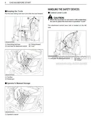 Photo 6 - Kubota U25-3S Super Series Operators Manual Compact Excavator RB548-8134-8