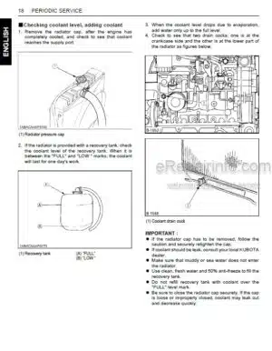 Photo 3 - Kubota V3600-E3 To V3800-DI-T-E3BG Operators Manual Diesel Engine 1J411-8911-4