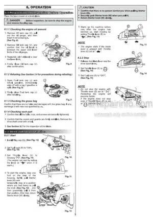 Photo 5 - Kubota Z231BR-AU To Z251KH-AU Operators Manual Zero Turn Mower K3014-7127-1