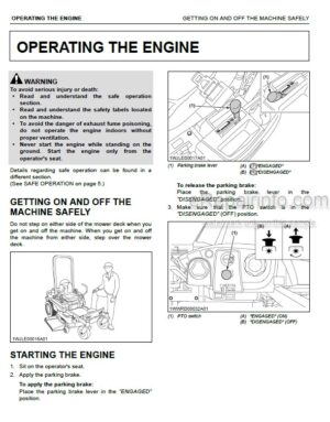Photo 2 - Kubota Z231KW-AU Operators Manual Zero Turn Mower K3004-7125-1