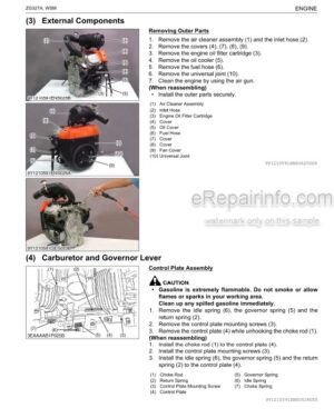 Photo 8 - Kubota ZG327A Workshop Manual Mower 9Y111 -05913