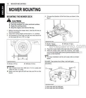 Photo 6 - Kubota F1900 F1900E Workshop Manual Mower 97897-11532