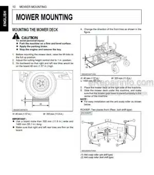 Photo 2 - Kubota ZG332 Operators Manual Zero Turn Mower K324-7128-4