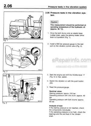 Photo 3 - Bomag BW100AD-3 BW120AD-3 BW100AC-3 BW120AC-3 Instructions For Repair Tandem Vibratory Roller 00819341