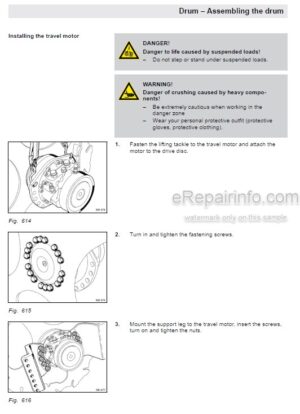Photo 2 - Bomag BW211D-40 To BW213PD-40 Service Manual Single Drum Roller 00840190 SN4