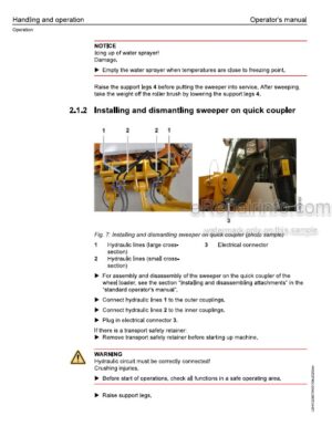 Photo 9 - Liebherr Operators Manual Sweeper For L526-1558 To L546-1560 12265754