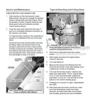 Photo 7 - Tigercat Operator And Service Manual Bunching And Felling Saws 8931A