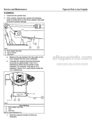 Photo 6 - Tigercat Operator And Service Manual Bunching And Felling Saws 8931A