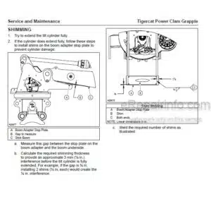 Photo 9 - Tigercat Service And Maintenance Manual Power Clam Grapple 61486AENG