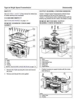 Photo 2 - Tigercat Service And Repair Manual Single Speed Transmission 47734AENG