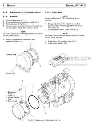 Photo 5 - Webasto Thermo Pro 90 Workshop Manual Water Heater
