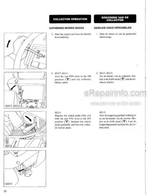 Photo 5 - Iseki SBC402X Operation Manual Supplement Diesel Riding Mower Collector 1102-01-50