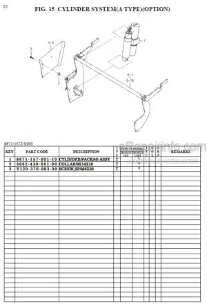 Photo 6 - Iseki RM110 Parts Catalog Rotary Mower Deck