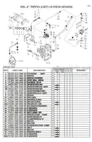 Photo 5 - Iseki SF224F SF235F Parts Catalog Riding Mower 832-097-100-0A