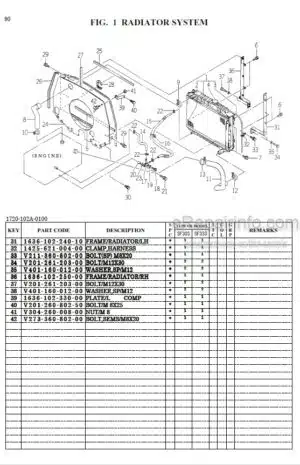 Photo 5 - Iseki SF303 SF333 Parts Catalog Mower Chassis 1720-097-100-0A