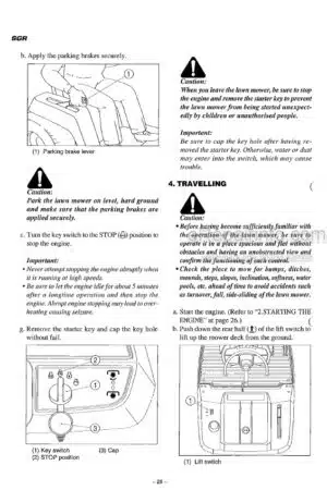 Photo 5 - Iseki SMM54 Operation Manual Mower Deck