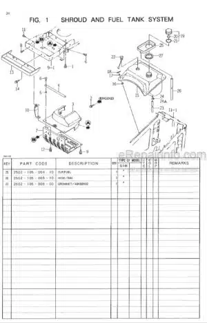 Photo 1 - Iseki SL14H Parts Catalog Mower 2502-098-100-00
