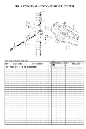 Photo 8 - Iseki SMM54 Parts Catalog Mower Deck